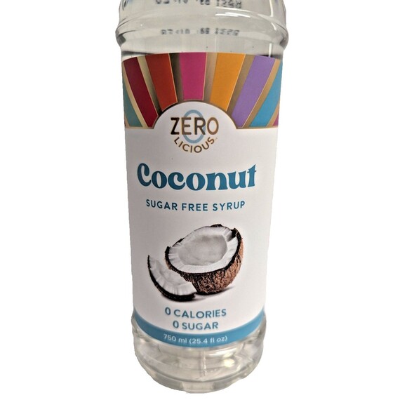 ZEROLICIOUS Coconut Sugar Free Syrup 0 Calories or Carbs 25.4 ounces NEW - Picture 2 of 6